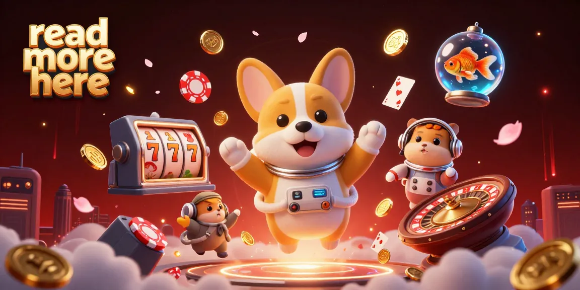 Experience thrilling action with our casino scene, showcasing the bold tagline 'read more here' while engaging players.