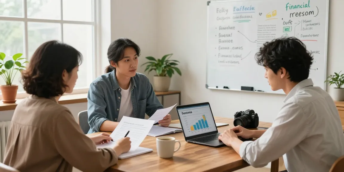 Debt consolidation consultation in a warm home office setting, showcasing collaboration and financial strategies.