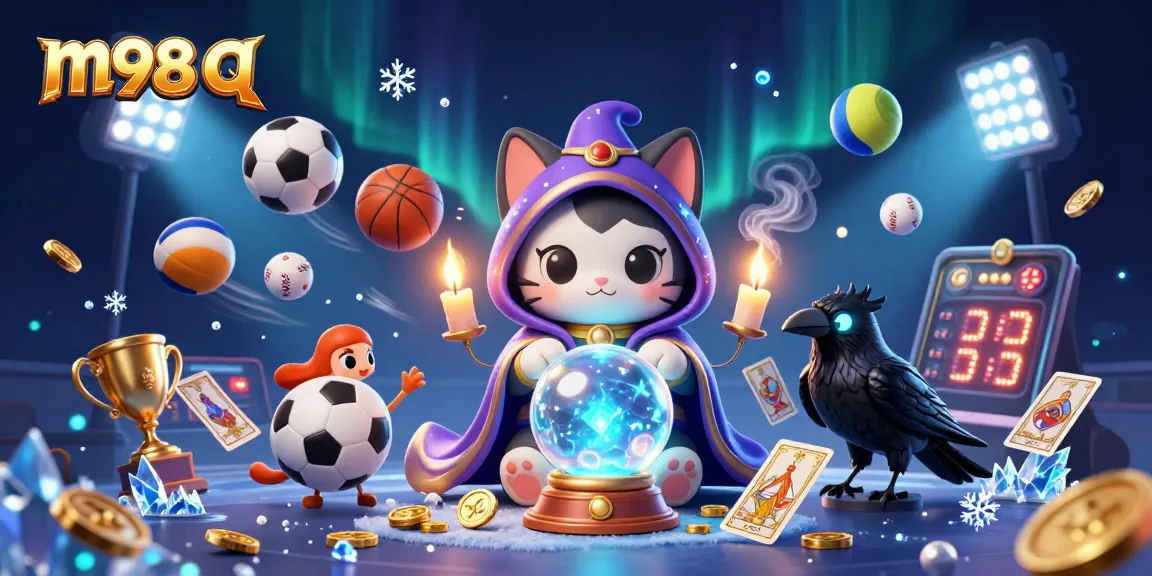 Engage with m98 q and win with this lively illustration of mystic characters and lively game elements.