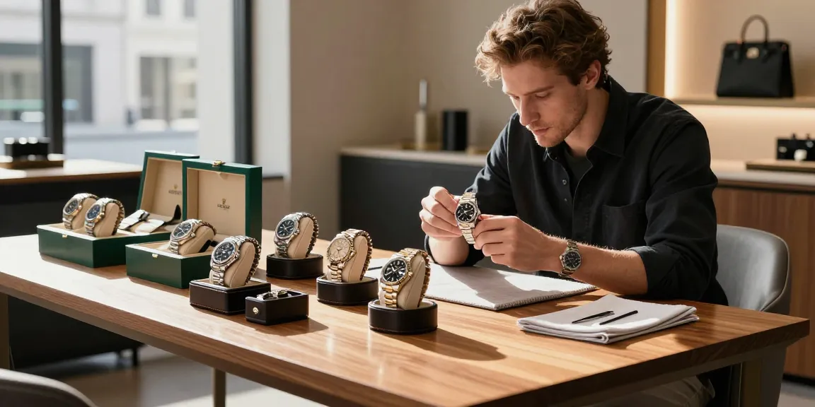 Explore stunning rolex super clone watches in a luxury boutique setting