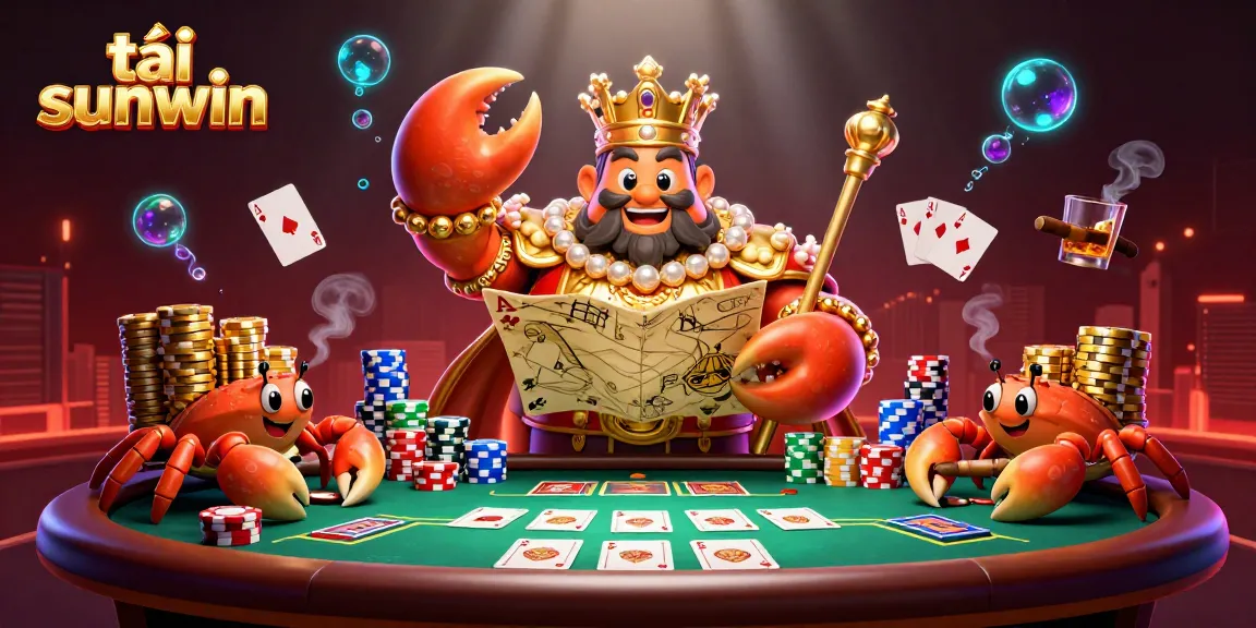 Experience the thrill of tải sunwin with epic gaming characters, vibrant casino elements, and immersive underwater glow.