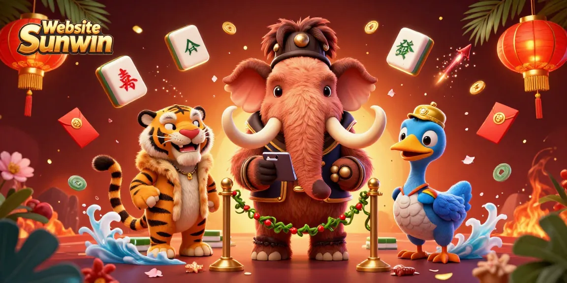 Experience thrills at Website Sunwin with luxury 3D gambling characters in a vibrant casino scene.